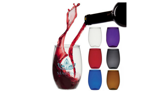 16 oz. Stemless Plastic Wine Glass